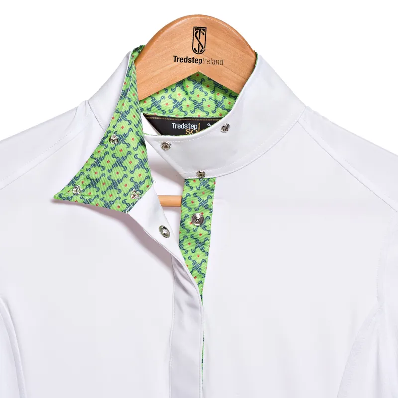 Tredstep Solo Short Sleeve Competition Shirt - White/Green -1